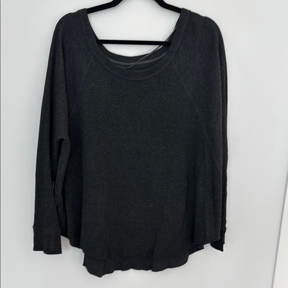 We The Free Dark Gray Long Sleeve Tee